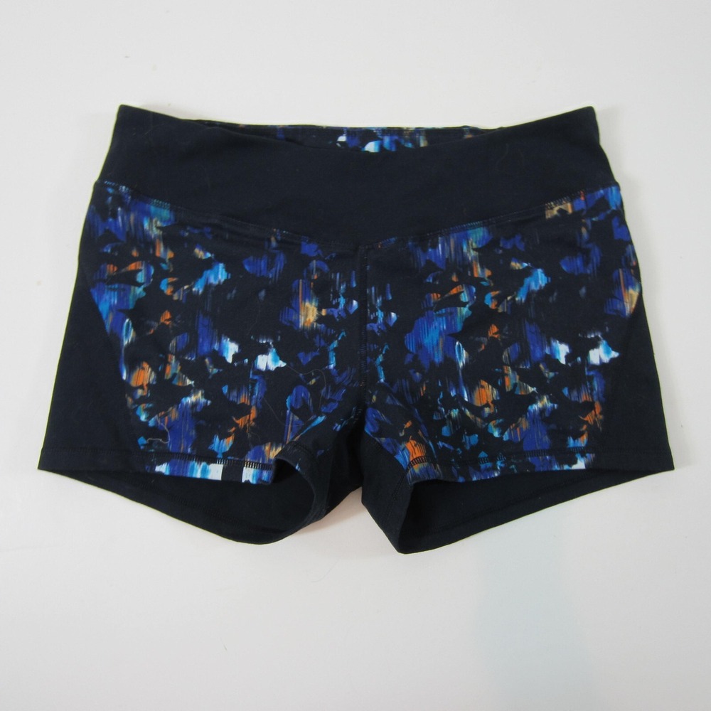 zella women's bike shorts large blue